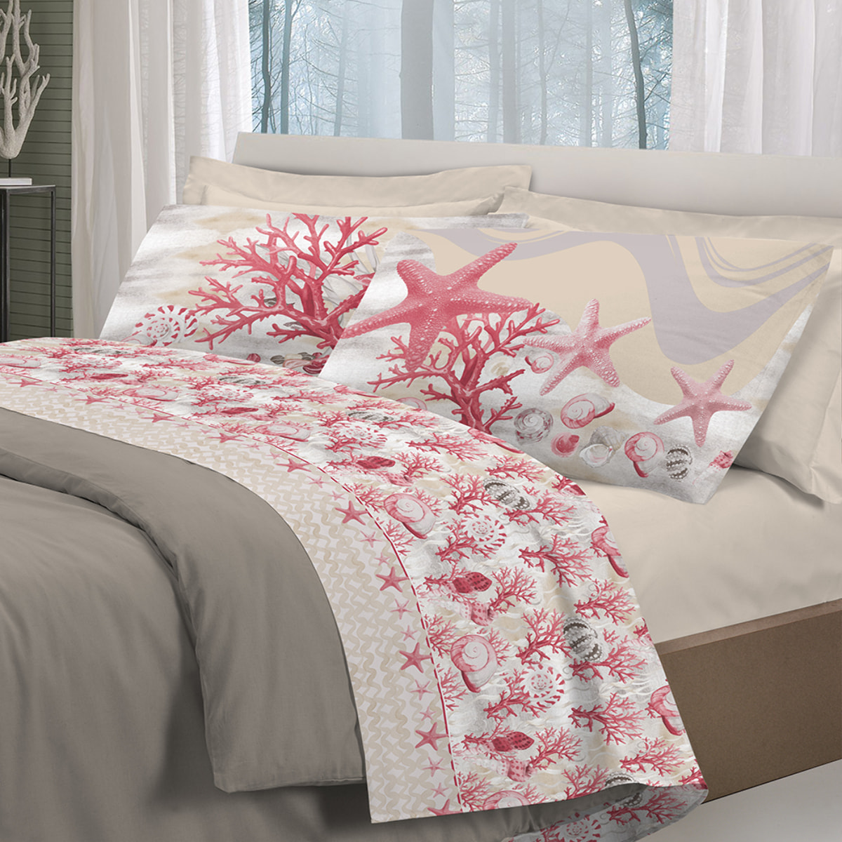 Completo letto marina rosso