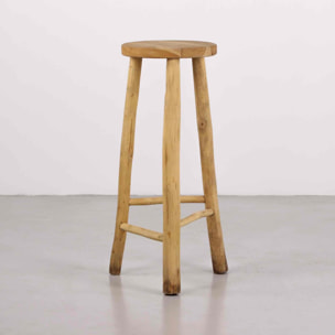 Sgabello alto in legno di teak naturale 76cm - Shein