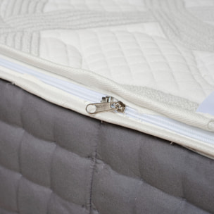 Materasso Luxury Singolo 80x190 Altezza 26cm Memory Foam 2 Strati Sfoderabile Con Tessuto Pregiato Intreccio Con Fascia Perimetrale Capitonè (Antiacaro - Anallergico - Antibatterico - Ergonomico)