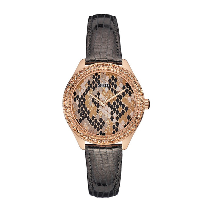 Reloj Guess W0626L2 Mujer Analogico Cuarzo con Correa de Piel