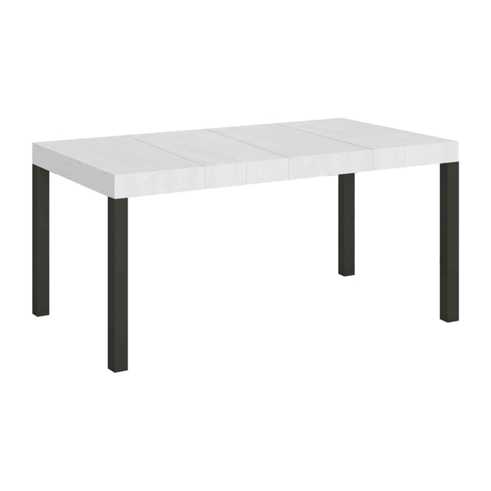 Mesa extensible 90x130/234 cm Everyday Premium Fresno Blanco estructura Antracita