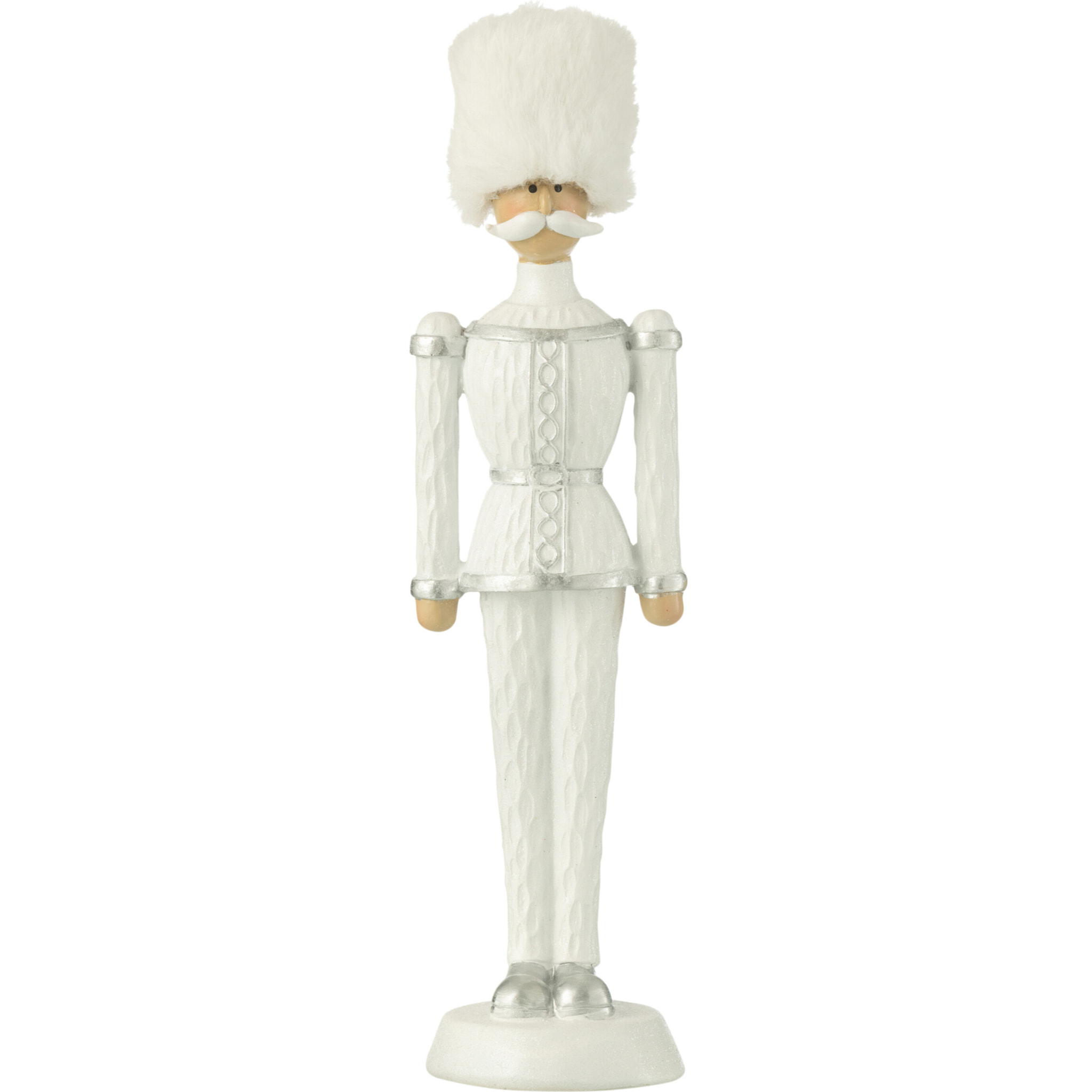 J-Line figurine Casse-Noisette Fourrure Chapeau Paillettes - polyrésine - blanc - large