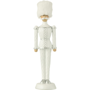 J-Line figurine Casse-Noisette Fourrure Chapeau Paillettes - polyrésine - blanc - large