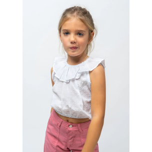 Top  con volant da bambina
