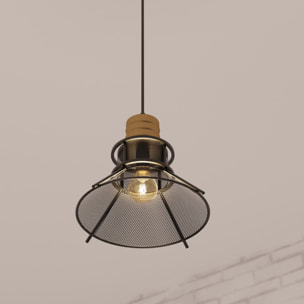 Suspension "Rodo" - métal - noir D32 cm