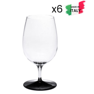 Set 6 calici da acqua Mirto con gambo