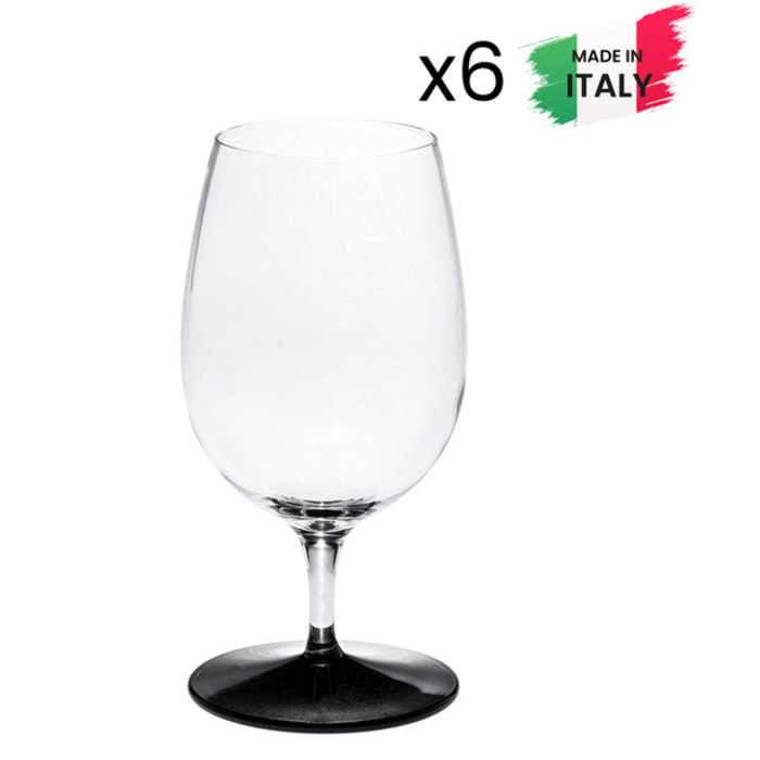 Set 6 calici da acqua Mirto con gambo