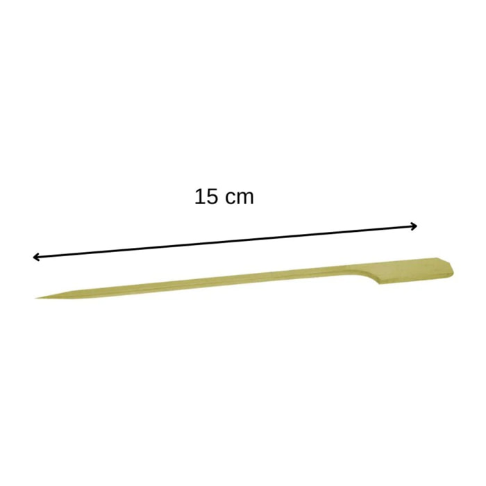 Lot de 50 pics en bois brochettes de 15 cm Fackelmann Single Use