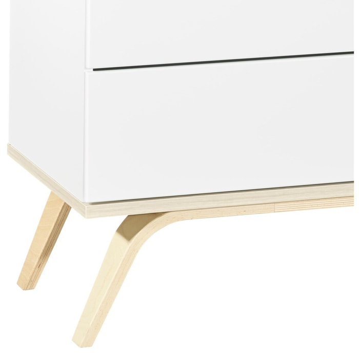 Commode 3 tiroirs en bois blanc