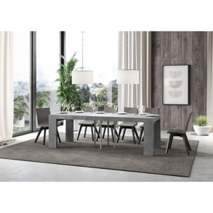 Table extensible 90x90/246 cm Roxell Premium Gris Béton