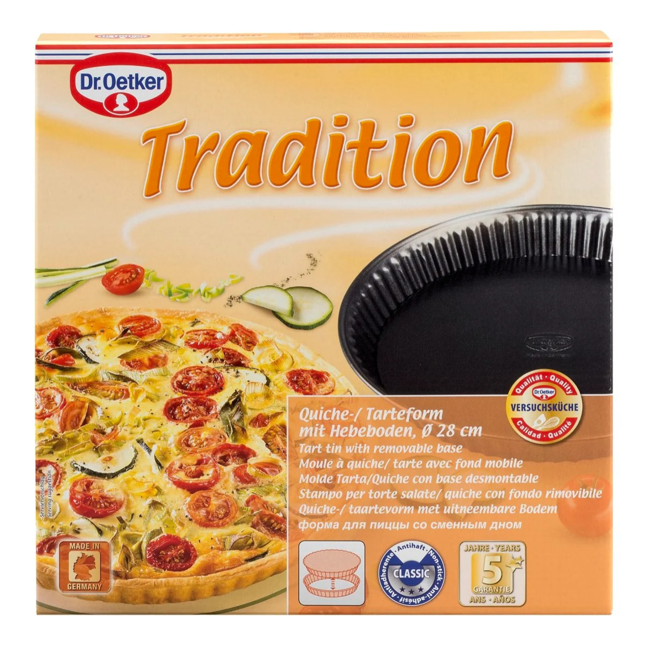 Moule à tartes 26 cm avec fond amovible Dr. Oetker Tradition