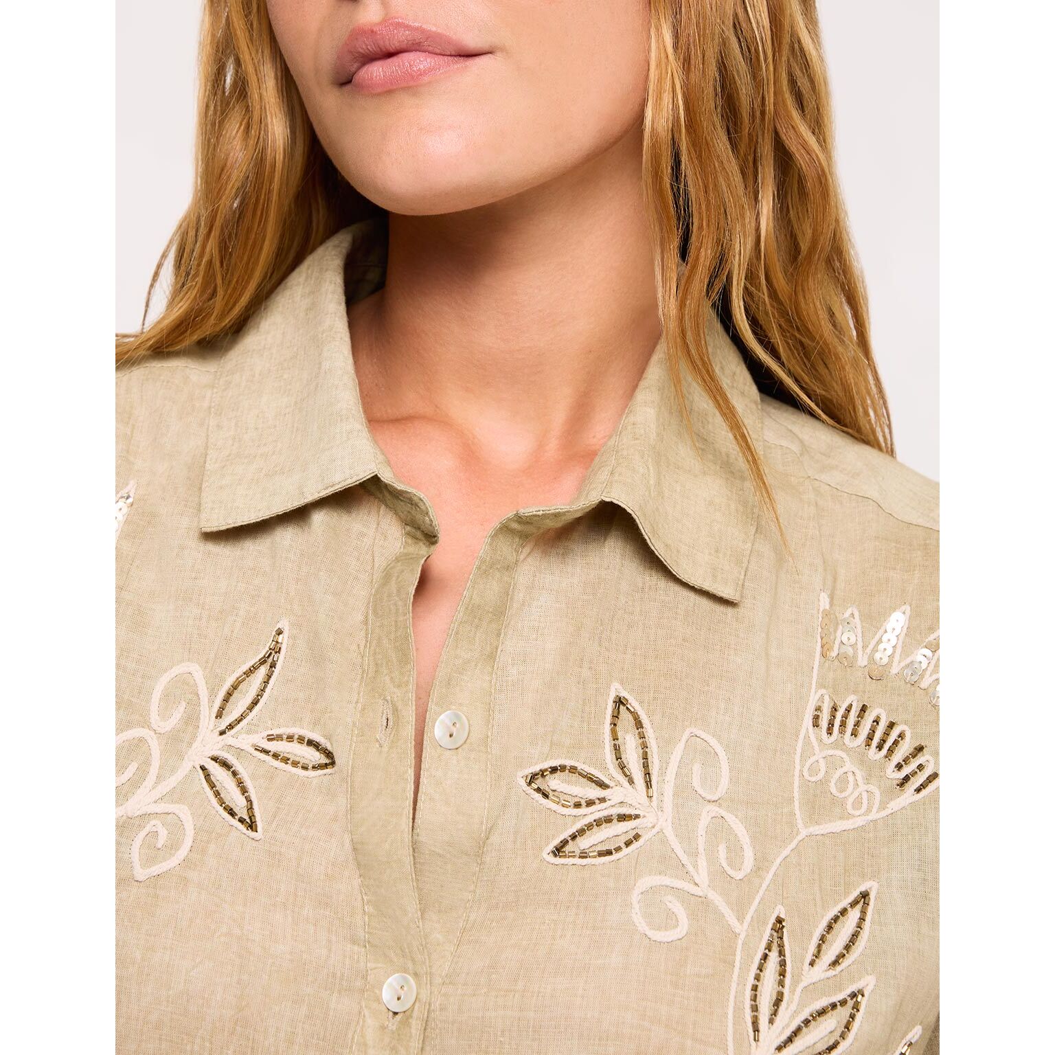 Camisa Manga Larga Caqui - Borela