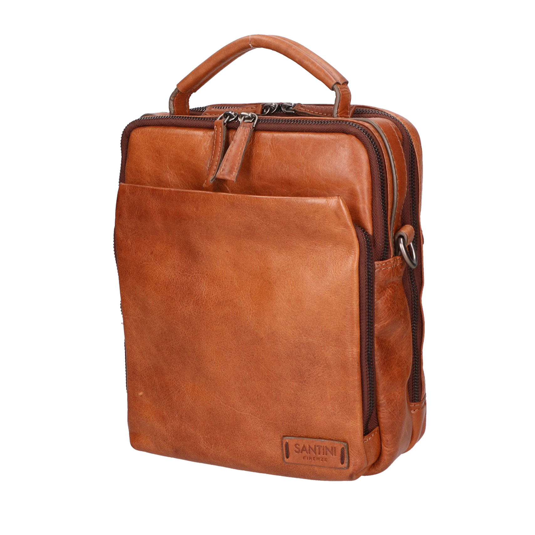 Borsa a mano unisex In Vera pelle Made in India 22x26x9 cm