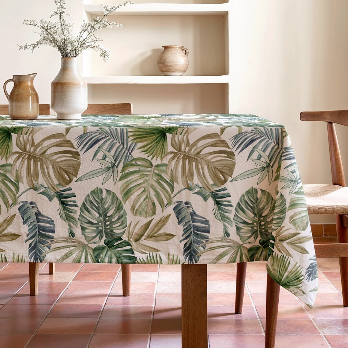 Nappe imprimée anti-tâches BETIA VERDE