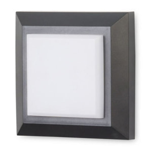 Forlight Aplique Ip65 Grove Diffuser Square Led 2W 4000K Negro 172Lm
