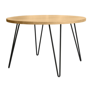 Table à manger ronde en bois manguier massif D116 cm VIBES