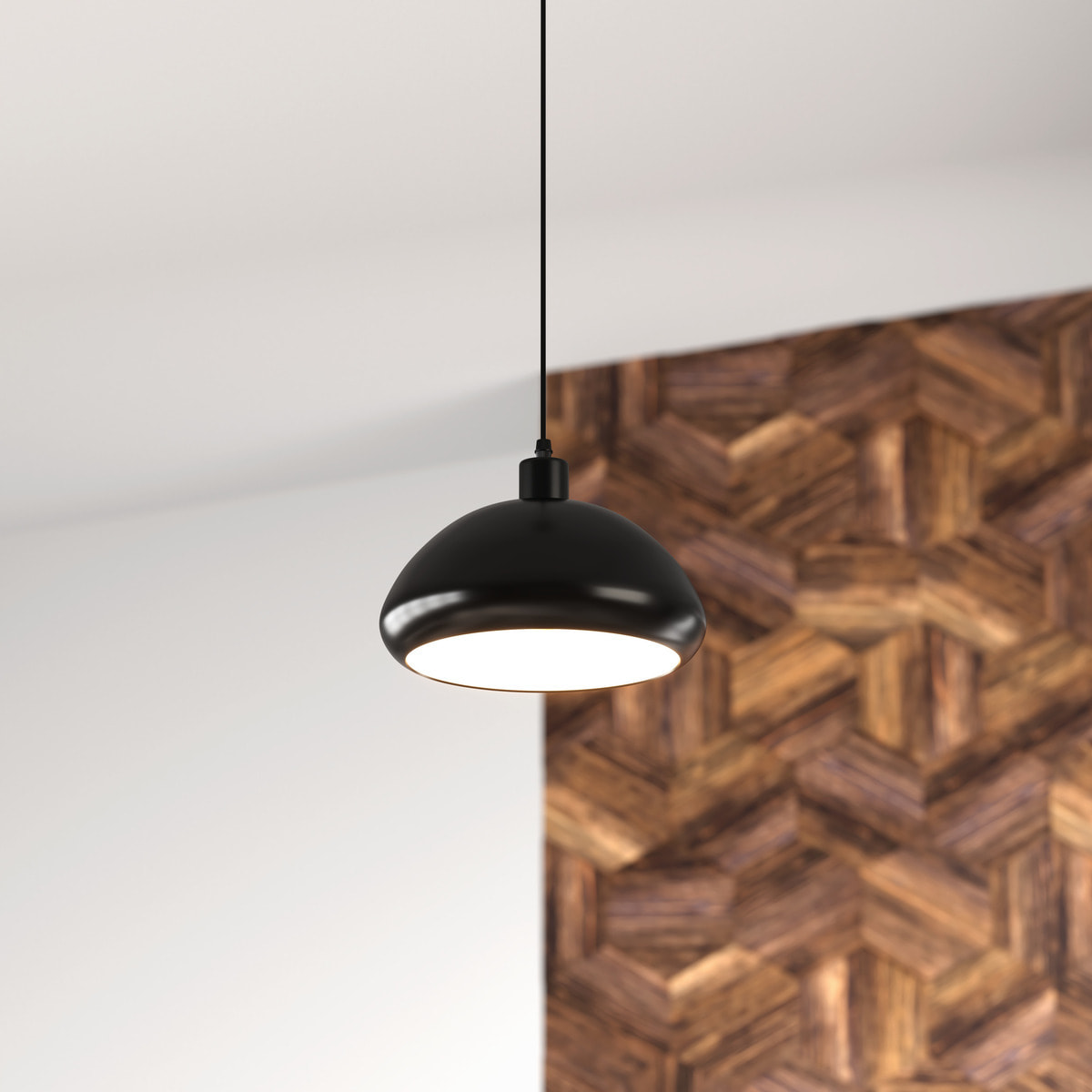 Suspension "Savio" noir D27,5cm