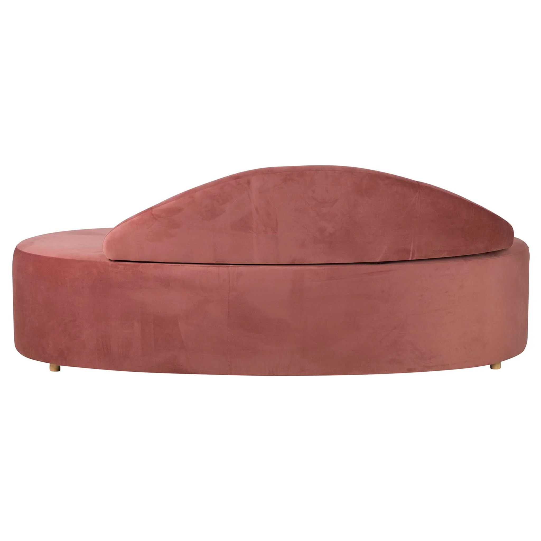 Sofá Velvet Rosa 195x84x76 Cm