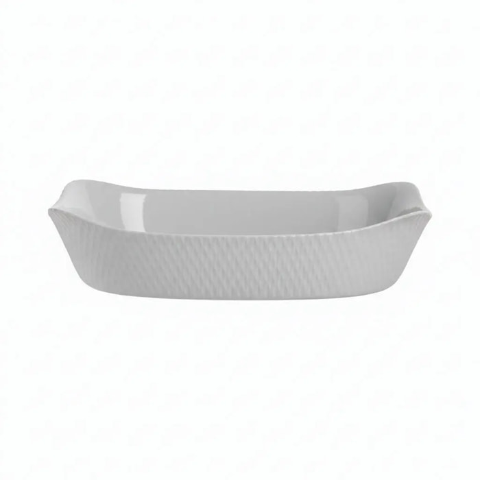 Fuente rectangular gris 34x25 cm de ópalo culinario Smart Cuisine Wavy - Luminarc
