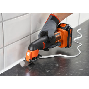 Outil oscillatoire multifonction 18V - Vitesse variable 8000-18000 osc/min, 18 accessoires, Sans batterie, ni chargeur
