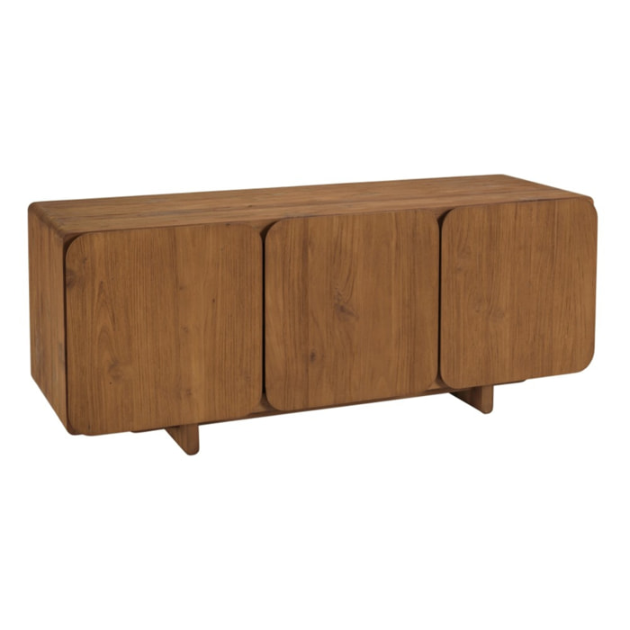 SIXTINE - Buffet 3 portes 120x40cm en bois de teck recyclé