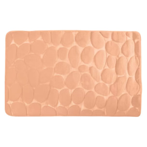 TAPIS DE BAIN GALET MOUSSE PECHE 50X80 CM