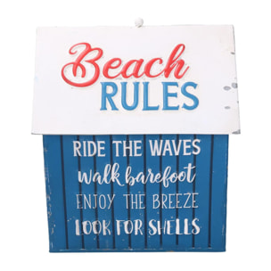 Casetta in metallo Mare blu rettangolare cm24,5x18,5h28,5