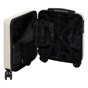 Valise cabine ABS low cost 8 roues argile