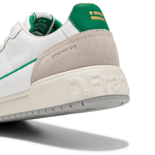 Zapatillas Casual Mujer Court V2 Flag Basic Blanco / Verde D.Franklin