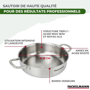 Sautoir en inox 18/10 Triply Fackelmann Vita3
