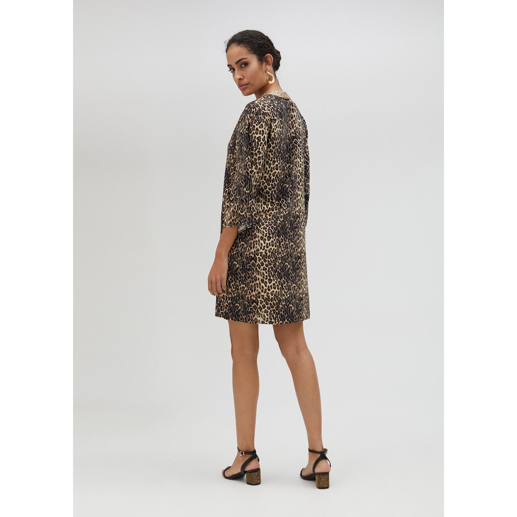 Kurta vestito corto stampa animalier