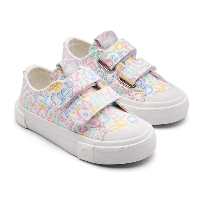 Zapatillas Bajas de Niños Doble Tira Adherente Multicolor