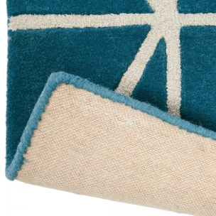 Tapis salon et chambre fait à la main en laine motif abstrait YOWA