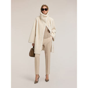Motivi - Cappotto morbido con collo ampio - Grigio