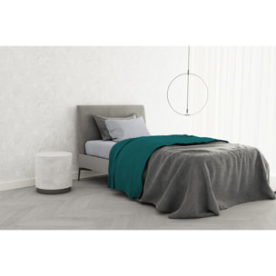 COMPLETO LETTO TRENDY CHIC MADE IN ITALY COTONE- VERDE BOTTIGLIA SINGOLO