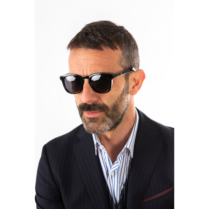 Gafas de sol OCEAN CASSIS - Negro brillante / Ahumada polarizados