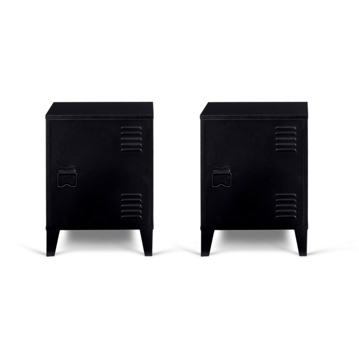 Tables de chevet Storen en métal noir - lot de 2