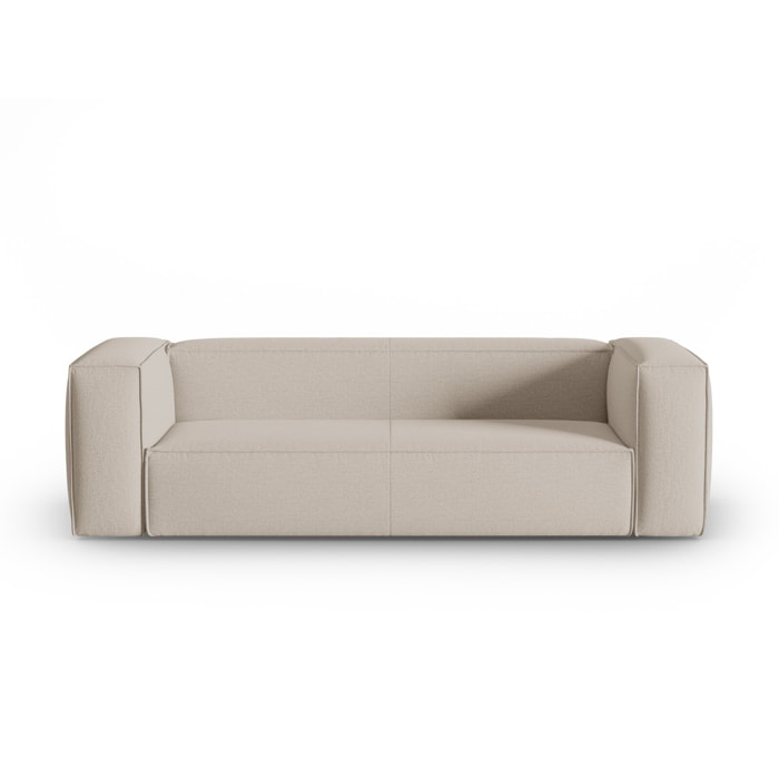 Canapé "Mackay" 4 places en velours structuré beige
