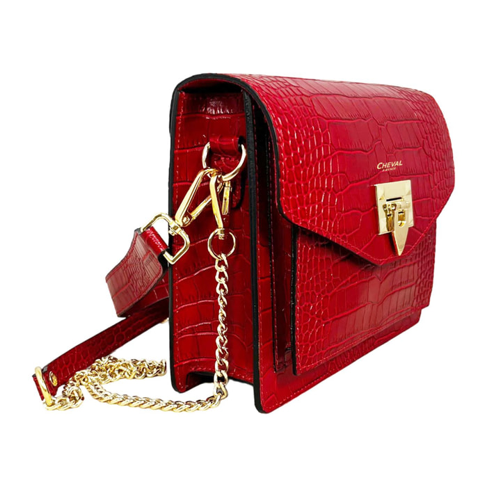 Bolso de hombro Cheval Firenze Charlotte Rojo Oscuro