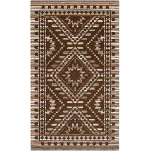 Tappeto Arredo Motivo Tribale Marrone