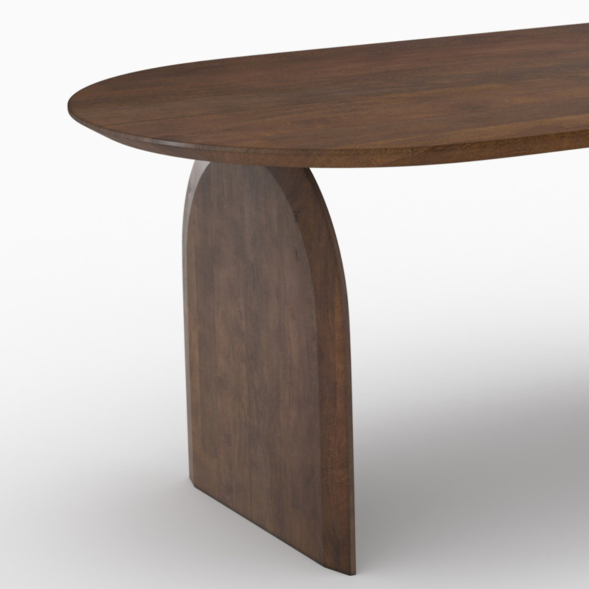Table ovale en bois de manguier massif 6 places - Alix