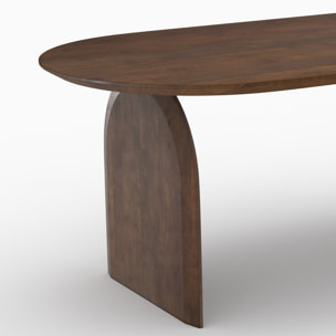 Table ovale en bois de manguier massif 6 places - Alix