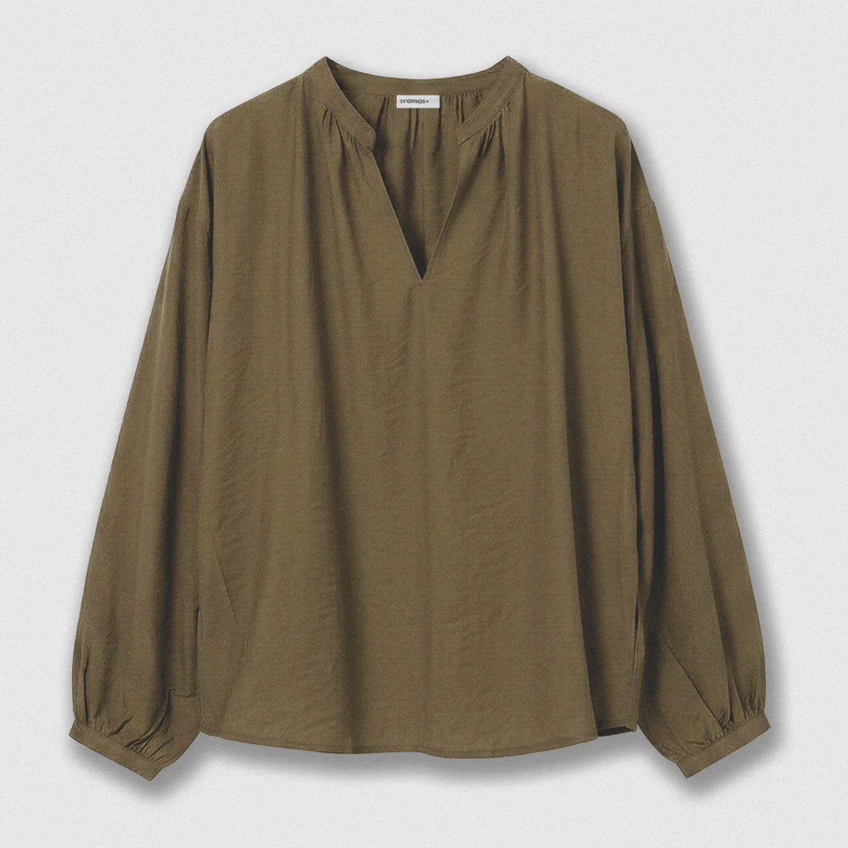 Set blusa falda midi viscosa lisa verde