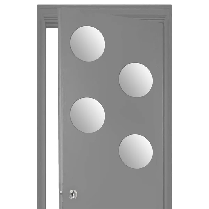 Lot de 4 Miroirs Ronds adhésifs D20cm