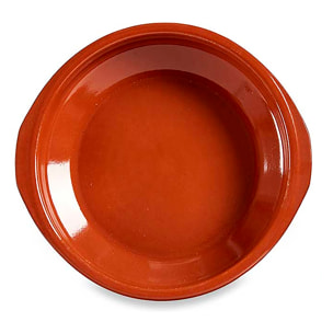 Cazuela redonda de cerámica refractaria. 22 cm diámetro.