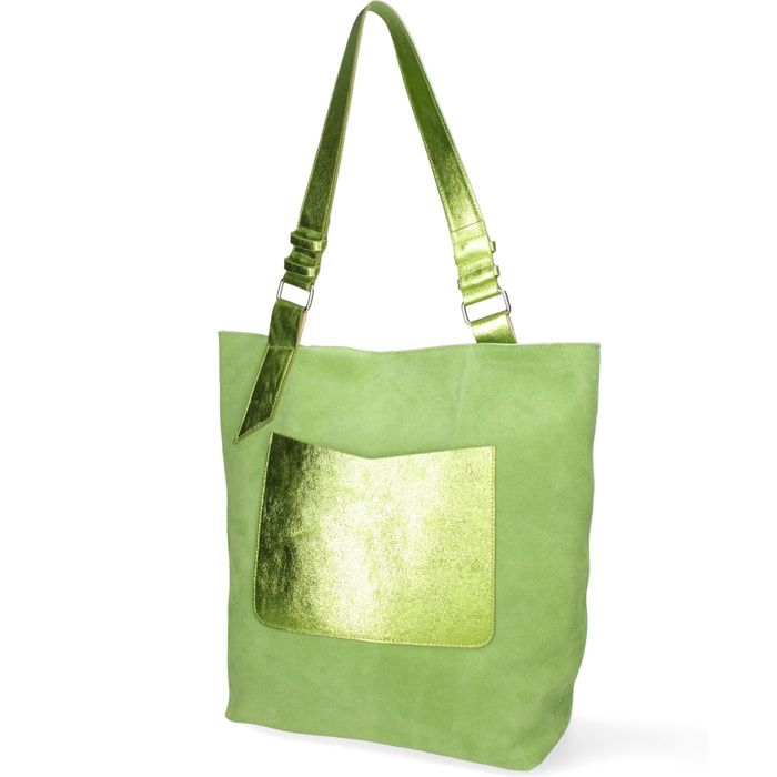 Borsa a spalla da donna - Modello False - Vera pelle - 33.0 x 40.0 x 15.0 cm