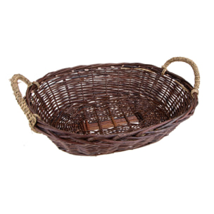 Cesto Willow Ovale Con Manici Larghezza 46 Cm - Pezzi 2 - 46X13X33cm - Colore: altro - Bianchi Dino - Articoli Natalizi