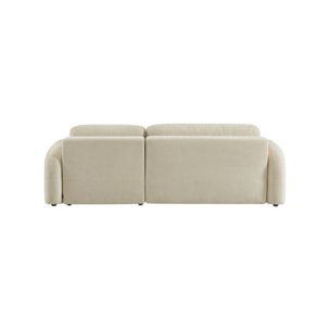 Canapé d'angle réversible convertible 3 places tissu avec coffre NOUMA