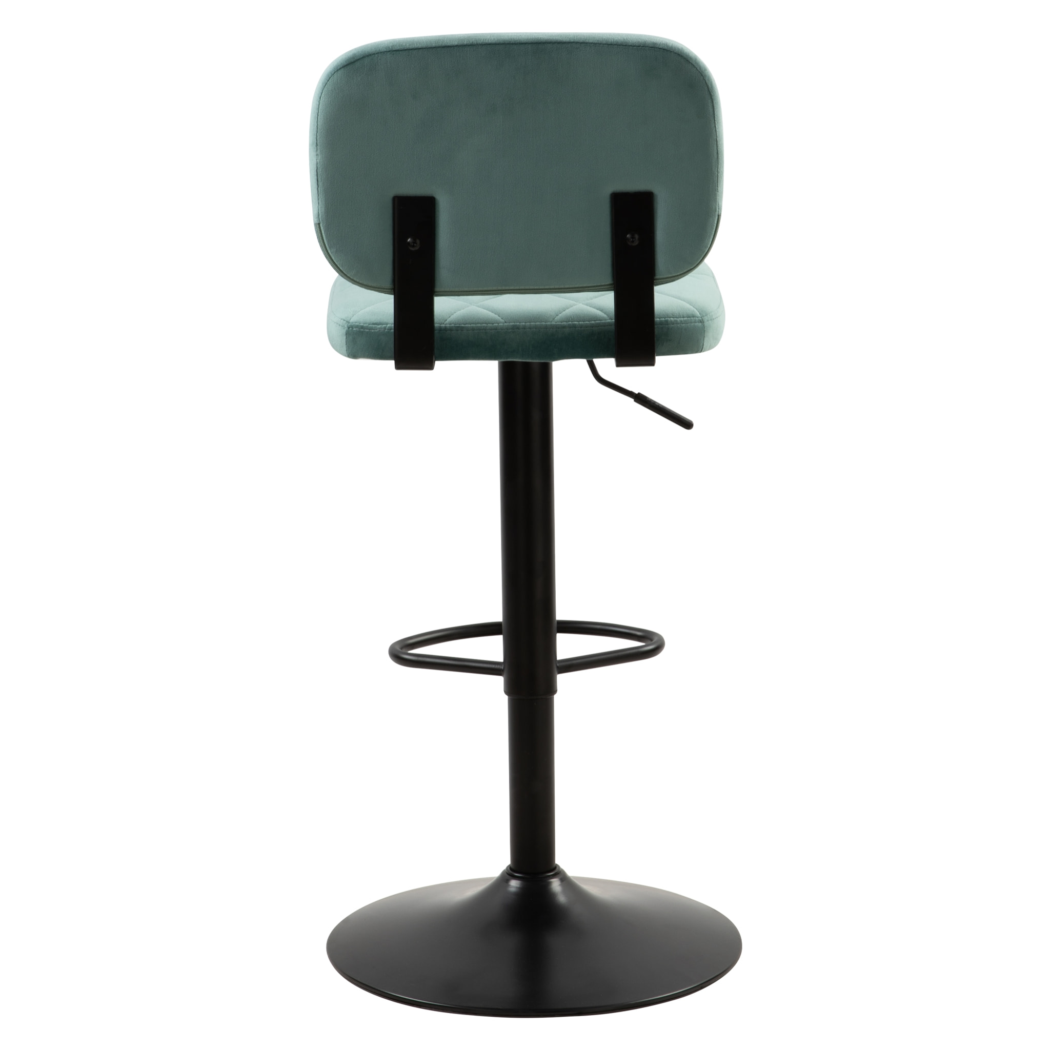 Lot de 2 chaises de bar réglables 60/81 cm en velours vert d'eau - Viktor