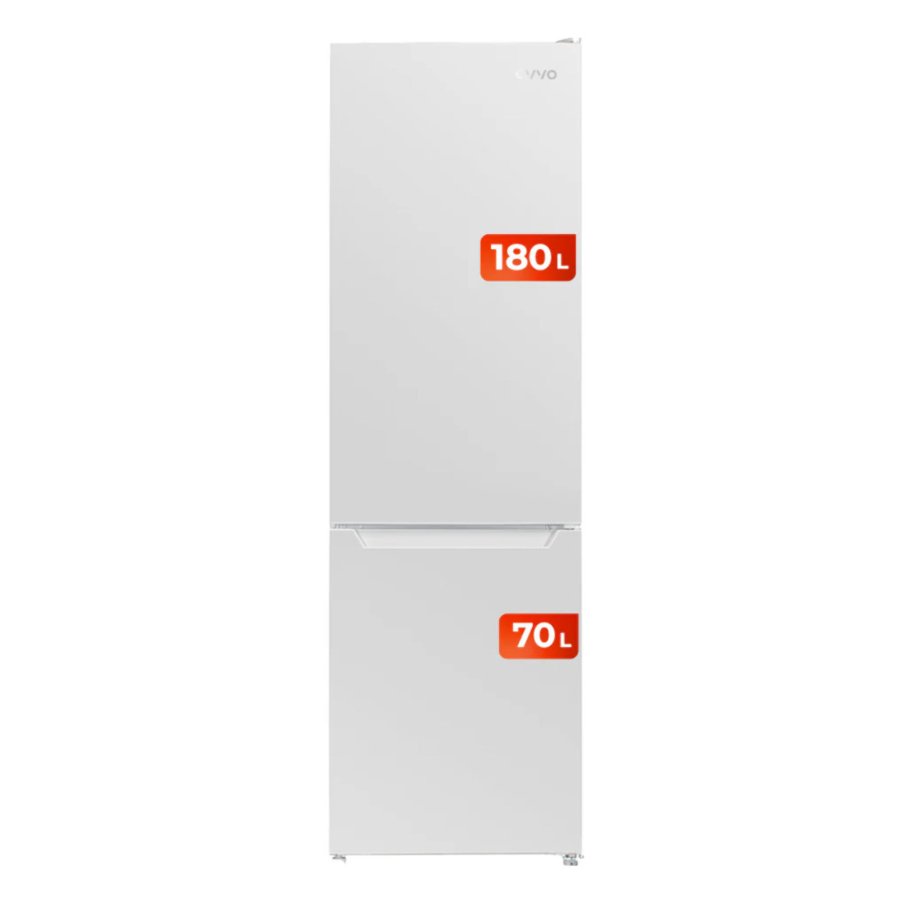 EVVO Frigorífico combi F52 180 cm blanco, No Frost, inverter, Multi Air Flow, LED, Smart ECO, Fast Cooling, eficiencia E.